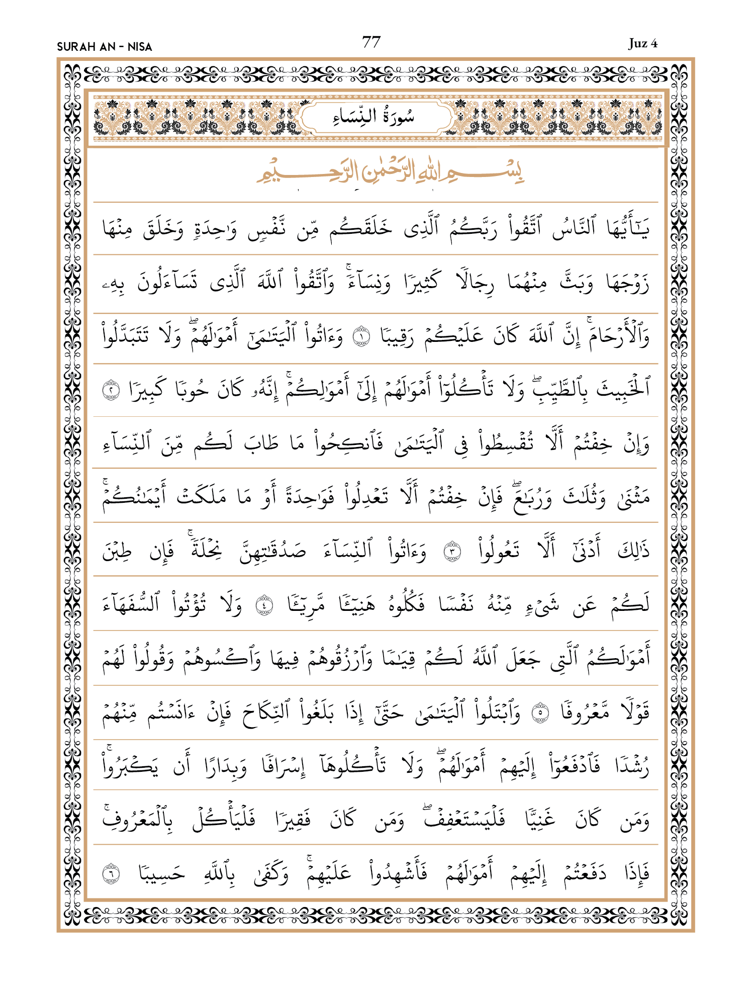 Quran Page 77